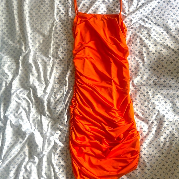 Orange cocktail dress - Picture 2 of 3